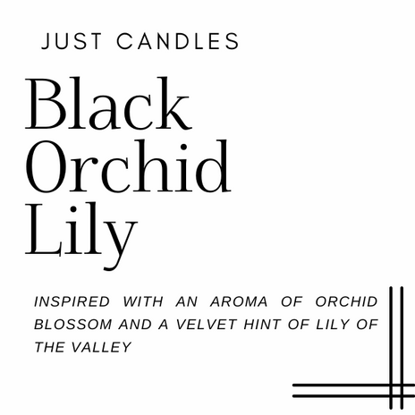 Black Lily Orchid: 2 Wick