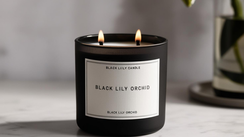 Black Lily Orchid: 2 Wick