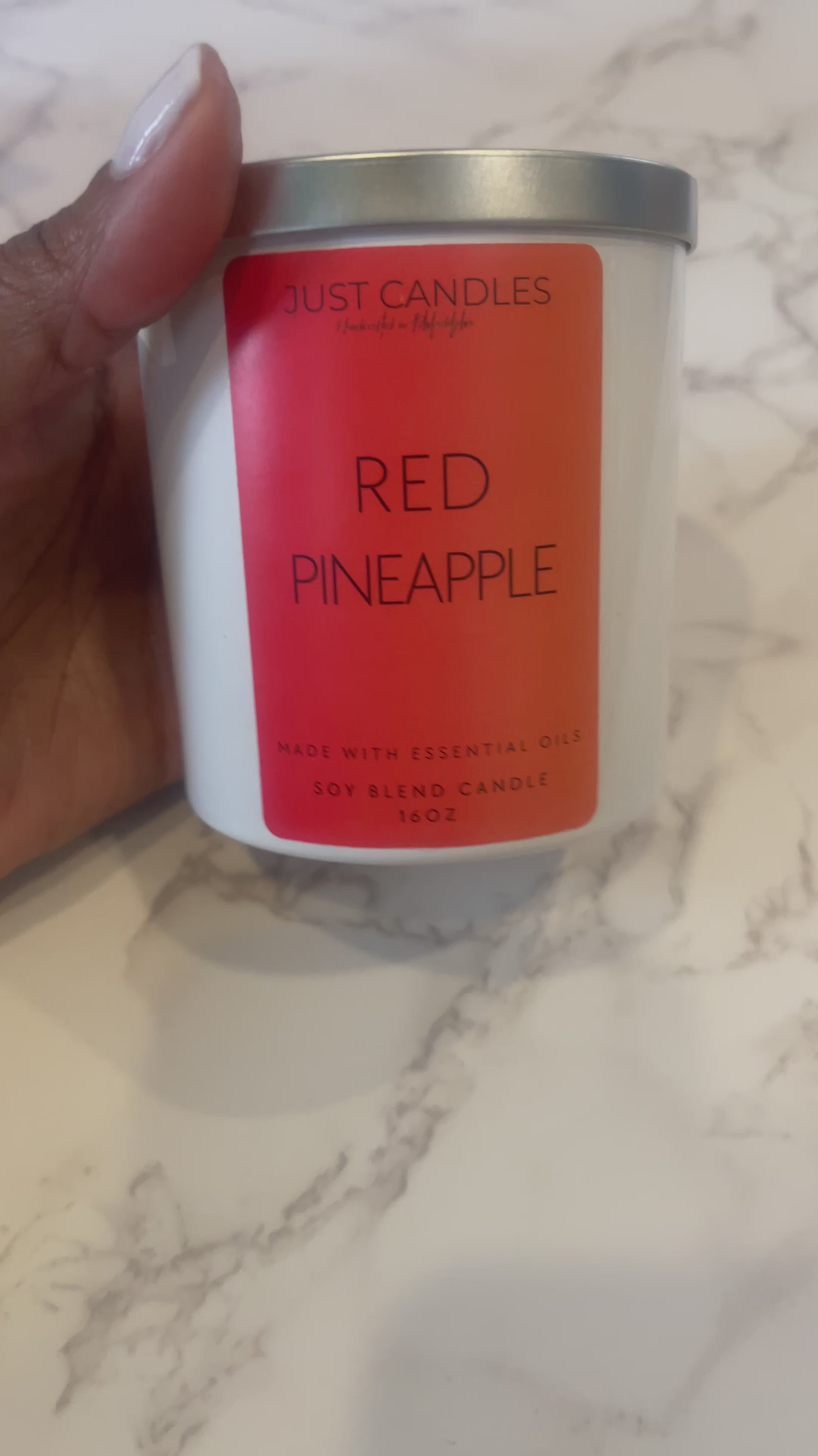 Red Pineapple Candle